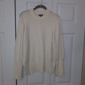 Who What Wear Cream Puff Sleeve Sweater